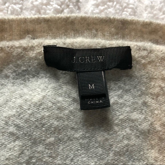 J Crew light heather gray v-neck tunic sweater, Med, wool alpaca blend - Picture 2 of 10